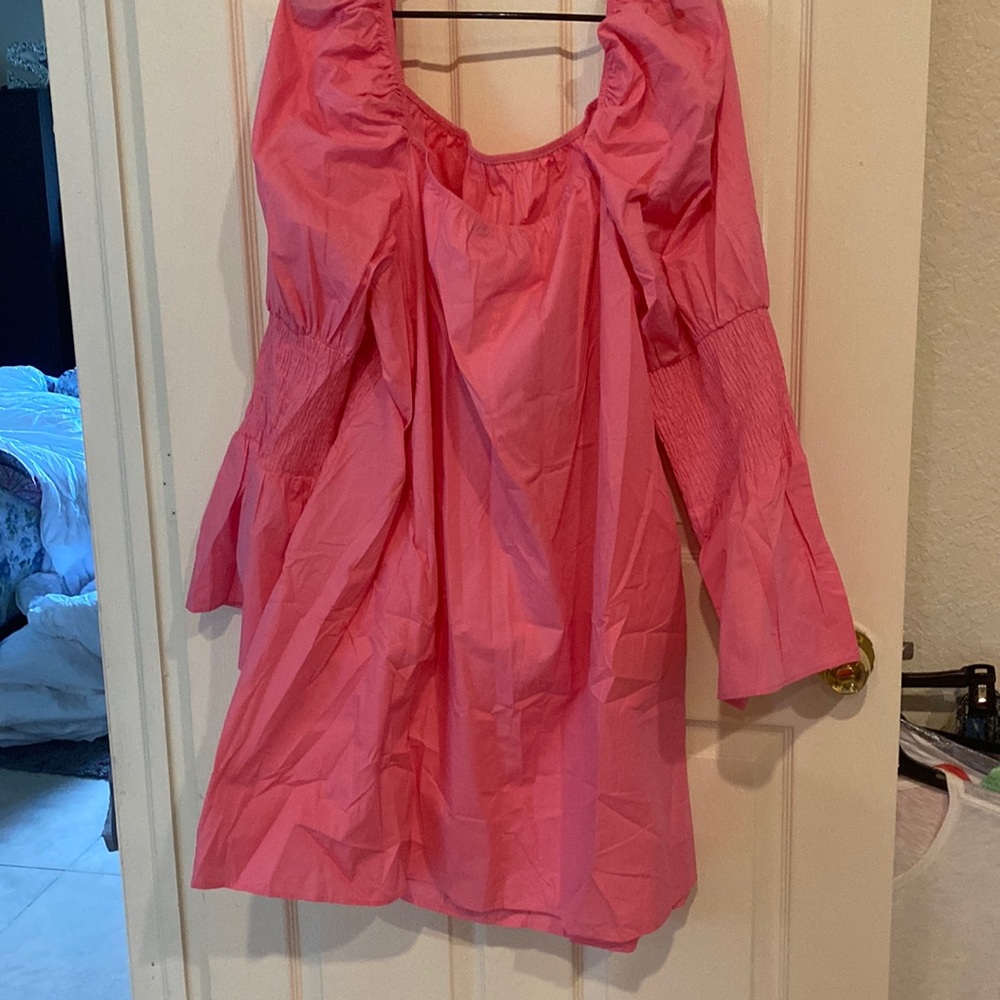 Boohoo Pink Mini Dress Cotton Size 22